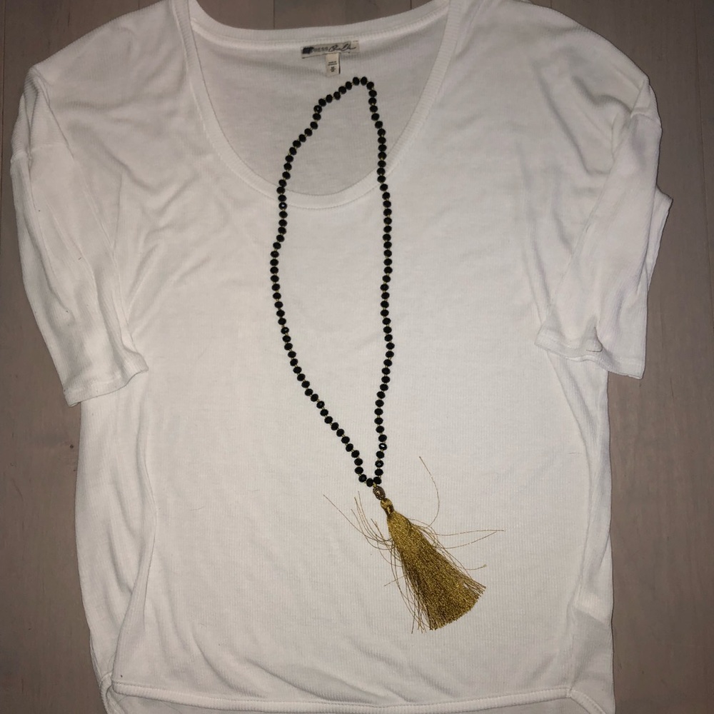 High-low White Tee